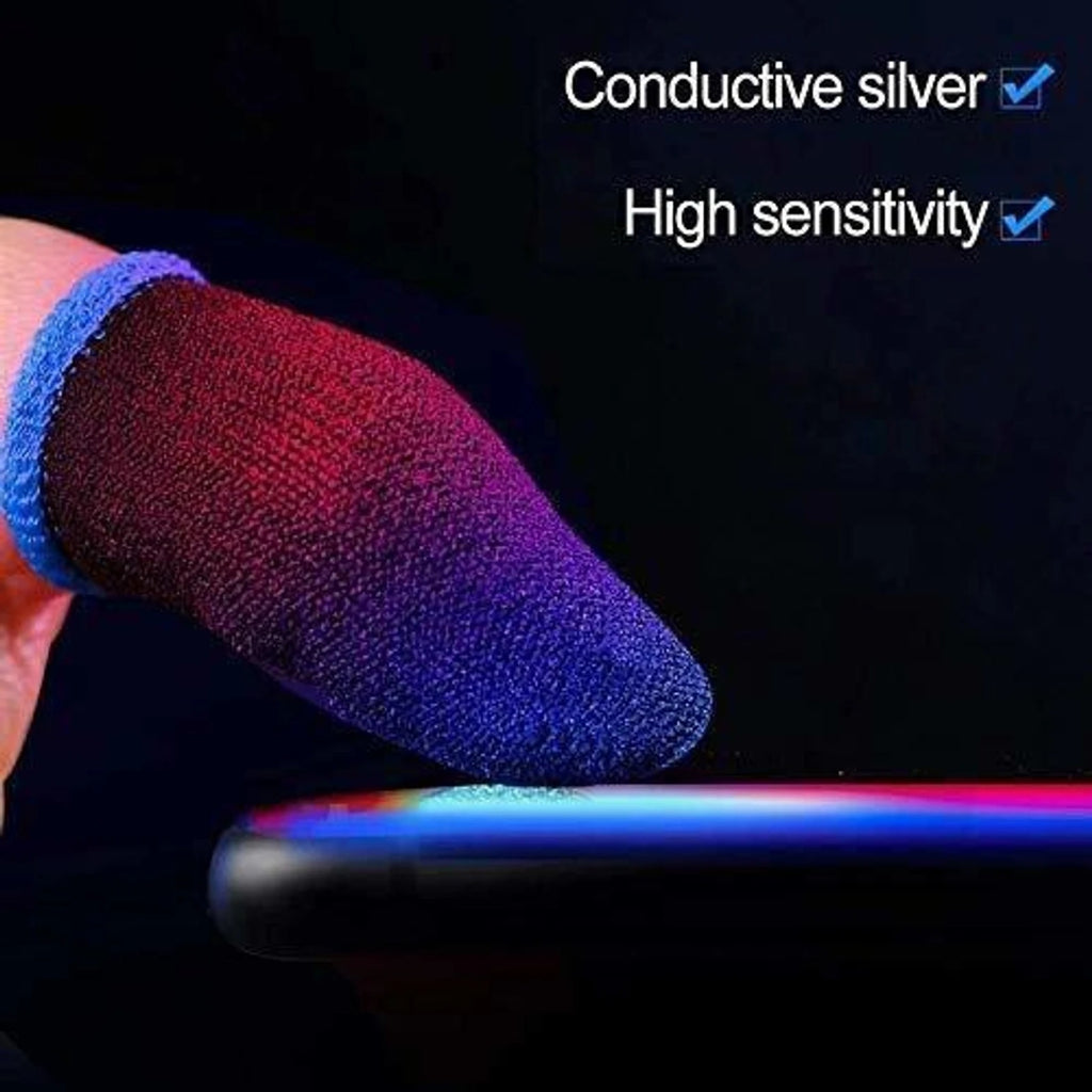 gaming finger Sleeve Thumb Grip Sweatproof Smooth & Responsive Touch Combo Set Designed for Gaming (Black)
